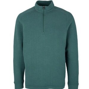 Cutter & Buck Coastal Half Zip Pullover Green Textured | Men’s L